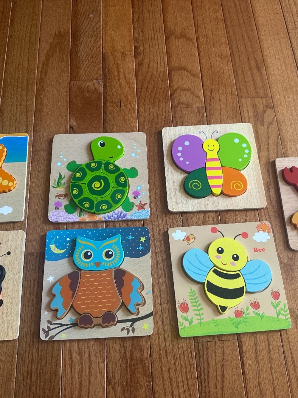 Wooden Animal Puzzles Toddler Toys Gifts - Picture 2 of 2